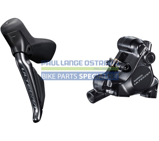 SHIMANO kot brzd-set ULTEGRA Di2 BR-R8170-KIT přední/ST-R8170Di2 (J-kit) FLAT MOUNT polymer+chladič