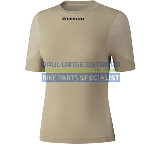 SHIMANO VERTEX W funkční tričko s krátkým rukávem, dámský, béžová, L-XL