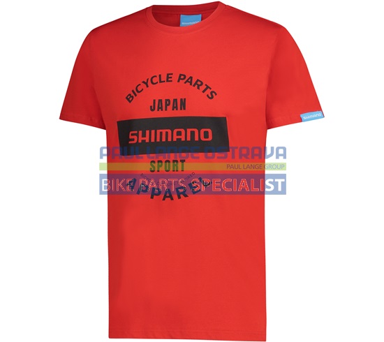 SHIMANO GRAPHIC TEE tričko, pánské, červená, M