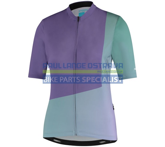 SHIMANO SUMIRE dres krátký rukáv, dámský, fialová/zelená, M