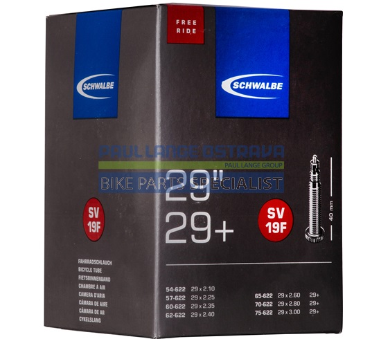 SCHWALBE duše UNIVERZÁLNÍ 27.5"/28"/29", 54/75-584/622, SV 40 mm, FREERIDE, BUTYL, 215 g