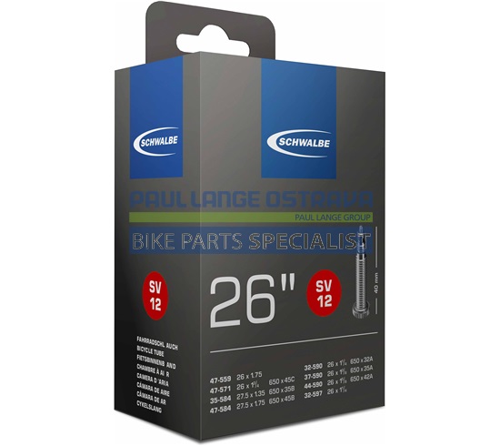 SCHWALBE duše 26", 30/47-559/597, SV 40 mm, STANDARD, BUTYL, 140 g