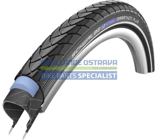 SCHWALBE plášť MARATHON PLUS, 35-349, 16 x 1.35, SmartGuard, Endurance, 310 g, černá-reflex