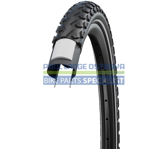 SCHWALBE plášť LAND CRUISER PLUS, 37-622, 28 x 1.40, PunctureGuard, 760 g, černá-reflexní