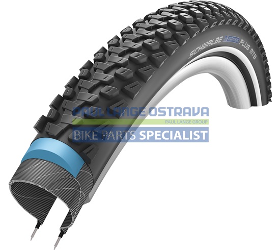 SCHWALBE plášť MARATHON PLUS MTB, 57-584, 27.5 x 2.25, SmartGuard, Dual, 1.270 g, černá-reflexní