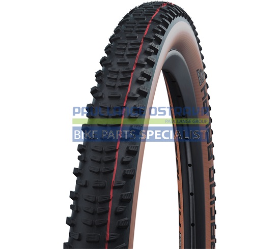 SCHWALBE plášť RACING RALPH,57-622,29x2.25,Super Race,TLE,skládací,680 g,černá/hnědá