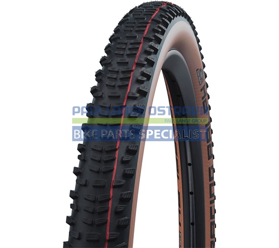 SCHWALBE plášť RACING RALPH,60-622,29x2.35,Super Race,TLE,skládací,745 g,černá/hnědá