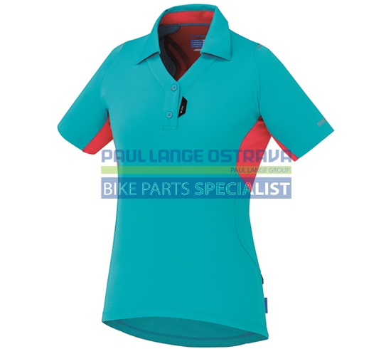 SHIMANO W&#39;s Polo Shirt, Emerald Green, M
