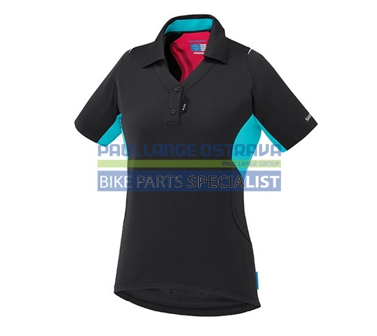 SHIMANO W&#39;s Polo Shirt, Black, M