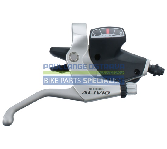 SHIMANO řad/brzd páčka ALIVIO ST-M410 pár 3 x 8 rychl pro V-brz stříbrná 2 prst