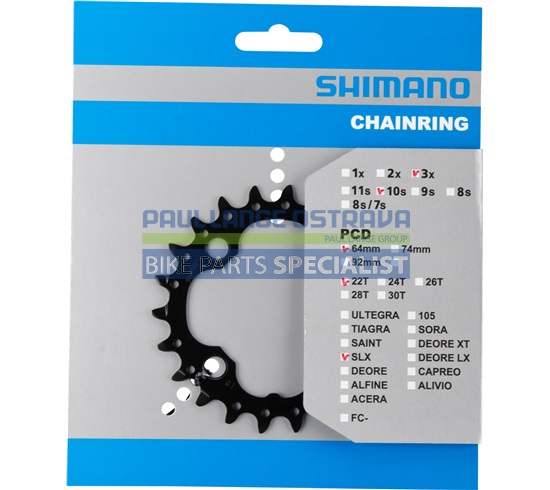 SHIMANO převodník MTB/Trekking-ostatní 22 z 10 spd trojpřevodník pro 40-30-22 z