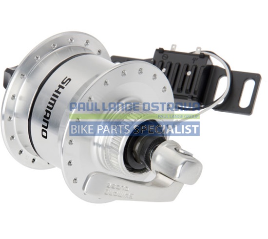 SHIMANO dynamo nába DH-3D72 3 W Center-Lock, 32 děr, (rychloupínák), stříbrná bal