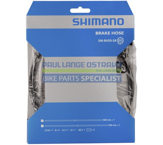 SHIMANO brzdová hadička SM-BH59-SB 1000 mm set pro DiscBrzdy, černá