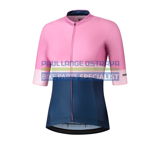 SHIMANO dámský YURI dres krátký rukáv, Růžová/Námořní, M