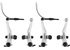 SHIMANO brzda Sil-ostatní BR-R353 V-brzda sil přední+zadní S70T 16 mm stříbrná