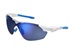 SHIMANO brýle S40RS, bílá/Lightmodrá, skla kouřová modrá zrcadlová