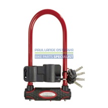 MasterLock zámek podkova, 13 mm x 280 mm x 110 mm, klíč, červená (8195)