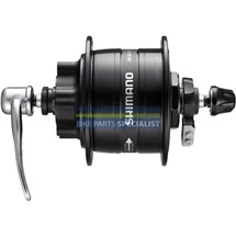 SHIMANO dynamo nába DH-3D32 3 W 6 šroubů, 36 děr, (rychloupínák), černá bal